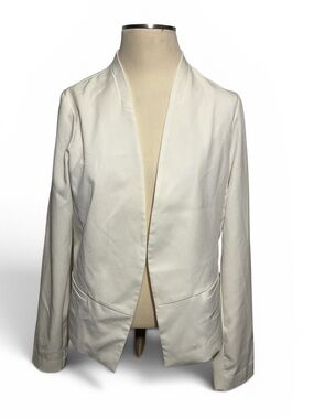 Dynamite Cream Open-Front Blazer
